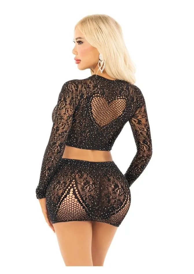 Leg Avenue Female Sex Toys Leg Avenue Rhinestone Lace and Net Crop Top with Heart Keyhole Detail and Mini Skirt Leg Avenue Female Sex Toys Leg Avenue Rhinestone Lace and Net Crop Top with Heart Keyhole Detail and Mini Skirt