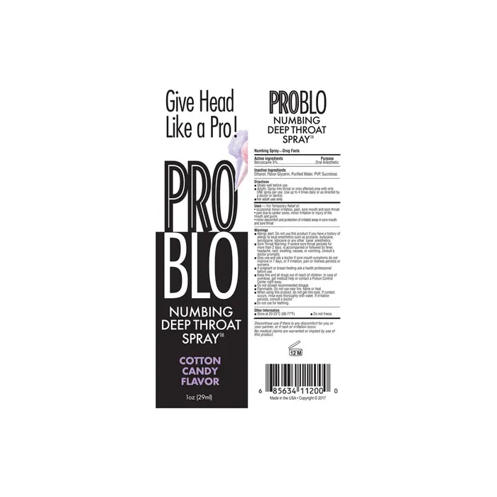 Little Genie Enhancers ProBlo Deep Throat Spray Cotton Candy Flavoured 30 ml Little Genie Enhancers ProBlo Deep Throat Spray Cotton Candy Flavoured 30 ml