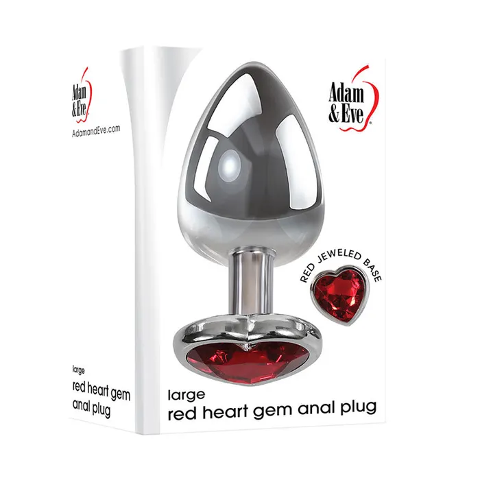 Male Sex Toys Adam Eve Red Heart Gen Anal Plug Large Metallic 95 cm with Heart Gem Base Adam Eve Male Sex Toys Adam Eve Red Heart Gen Anal Plug Large Metallic 95 cm with Heart Gem Base Adam Eve