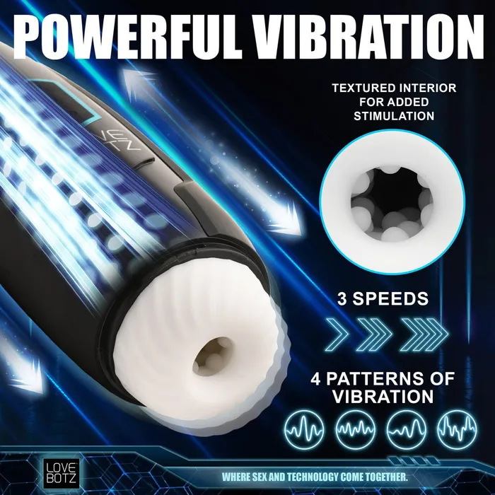Male Sex Toys LoveBotz The Milker Max USB Rechargeable Male Masturbator XR Brands