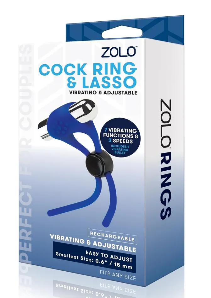 Male Sex Toys Zolo ZOLO Rechargeable Adjustable Silicone Cock Ring