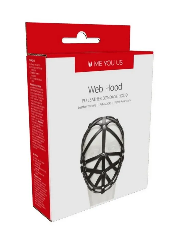 Restraints Me You Us ME YOU US Web Hood Pu Leather Bondage Hood
