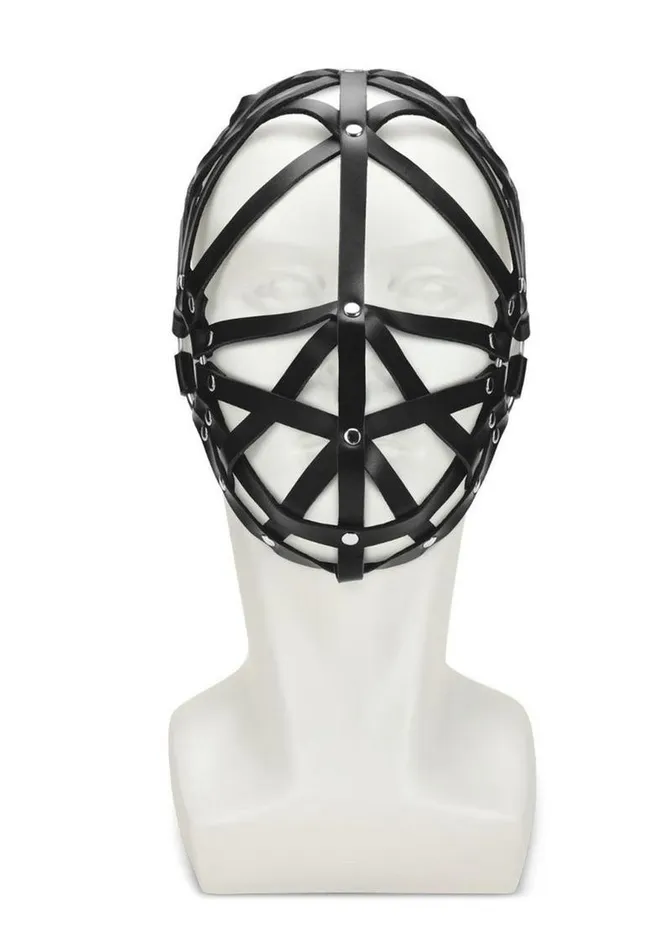 Restraints Me You Us ME YOU US Web Hood Pu Leather Bondage Hood
