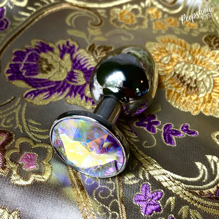 Rosebuds Anal Rosebuds Stainless Steel Butt Plug Aurora Borealis Crystal