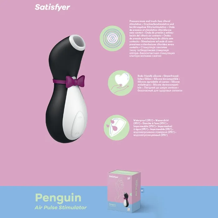Satisfyer Penguin TouchFree USBRechargeable Clitoral Stimulator Satisfyer Vibrators