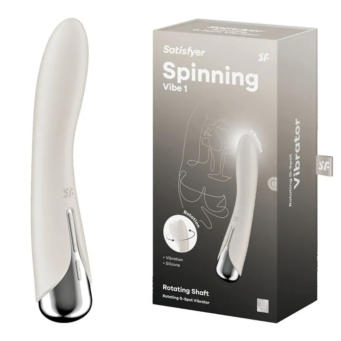 Satisfyer Spinning Vibe 1 Beige 178 cm Rechargeable Rotating Vibrator Satisfyer Vibrators Satisfyer Spinning Vibe 1 Beige 178 cm Rechargeable Rotating Vibrator Satisfyer Vibrators