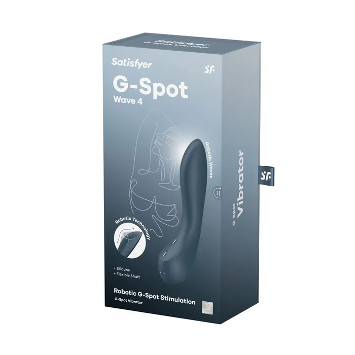 Satisfyer Vibrators Satisfyer GSpot Wave 4 Dark Blue 21 cm USB Rechargeable Vibrator with Robotic GSpot Stimulation Satisfyer Vibrators Satisfyer GSpot Wave 4 Dark Blue 21 cm USB Rechargeable Vibrator with Robotic GSpot Stimulation