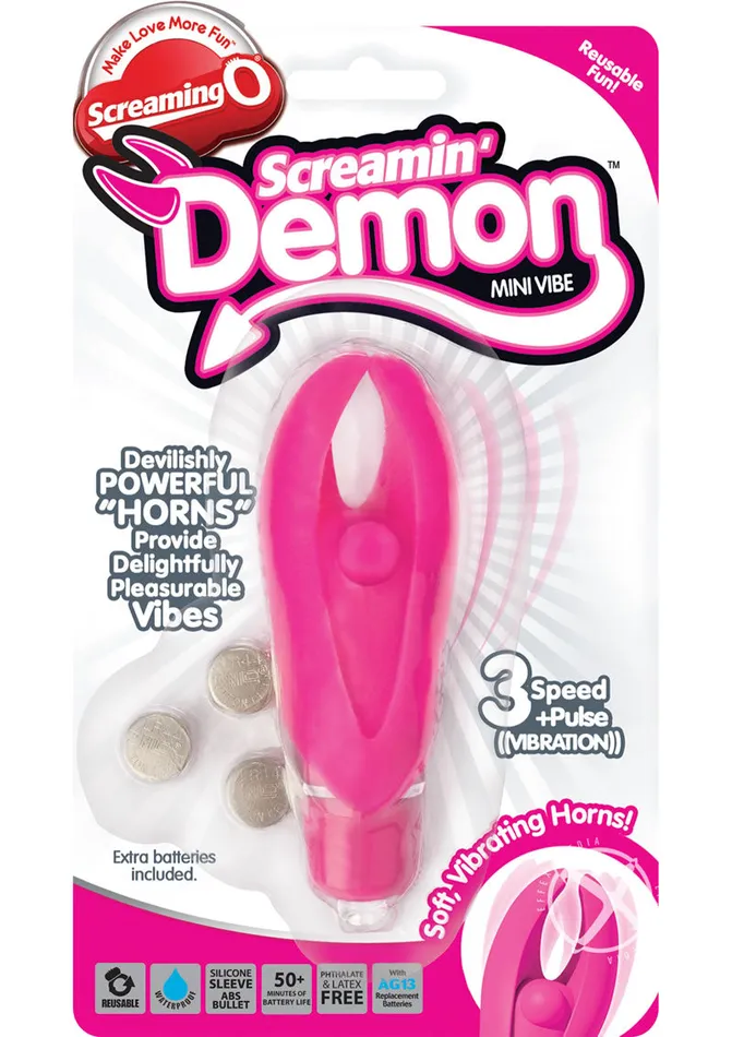 Screaming O Female Sex Toys Screamin Demon Mini Vibe with Silicone Sleeve Waterproof Screaming O Female Sex Toys Screamin Demon Mini Vibe with Silicone Sleeve Waterproof