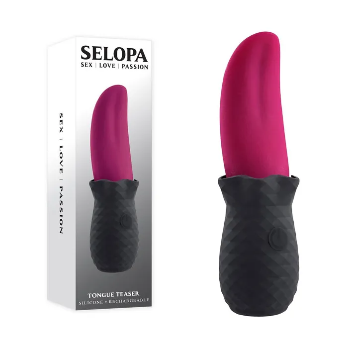 Selopa Vibrators Selopa TONGUE TEASER PinkBlack Rechargeable Vibrating Tongue Stimulator Selopa Vibrators Selopa TONGUE TEASER PinkBlack Rechargeable Vibrating Tongue Stimulator