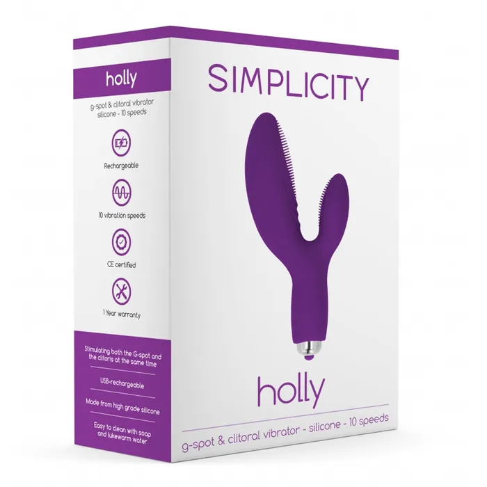 Shots Simplicity Vibrators HOLLY Gspot and Clitoral Vibrator Purple