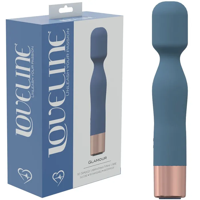 Shots Toys Vibrators LOVELINE Glamour Blue 144 cm USB Rechargeable Massage Wand Shots Toys Vibrators LOVELINE Glamour Blue 144 cm USB Rechargeable Massage Wand