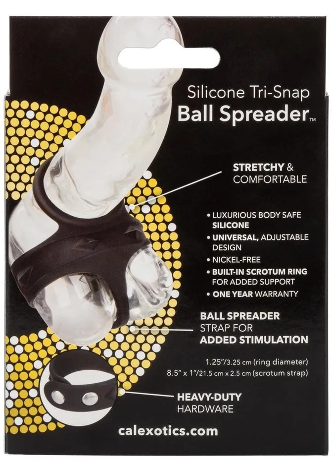 Silicone TriSnap Ball Spreader Cock Ring Rings Male Sex Toys
