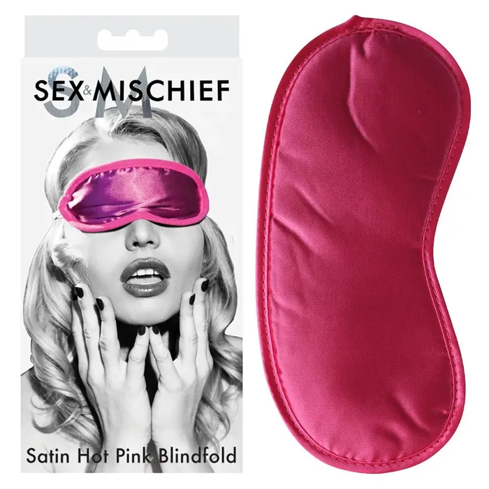 Sportsheets Vibrators Sex Mischief Satin Blindfold Hot Pink