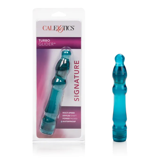 Vibrators California Exotic Waterproof Turbo Glider Blueberry