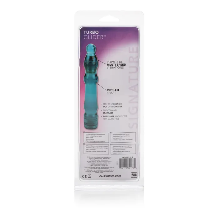 Vibrators California Exotic Waterproof Turbo Glider Blueberry