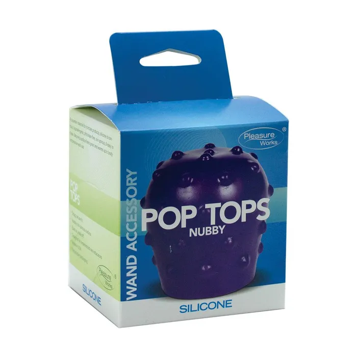 Vibrators Pleasure Works Pop Top Wand Attachment Nubby Purple Pleasure Works