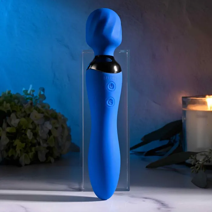 Vibrators Selopa Selopa BELLE Blue USB Rechargeable 20 cm Massage Wand Vibrators Selopa Selopa BELLE Blue USB Rechargeable 20 cm Massage Wand