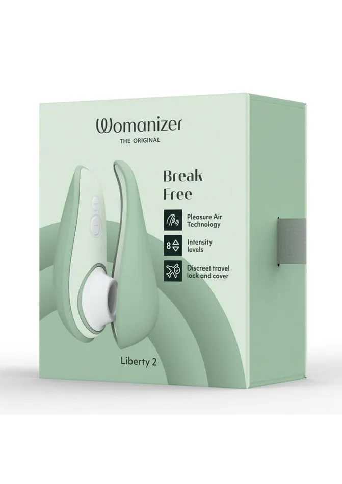 Womanizer Female Sex Toys Womanizer Liberty 2 Rechargeable Silicone Clitoral Stimulator Sage