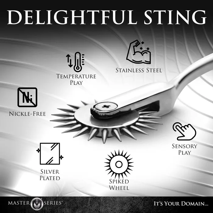 XR Brands Male Sex Toys Master Series Silver Sensation Metal Wartenberg Wheel XR Brands Male Sex Toys Master Series Silver Sensation Metal Wartenberg Wheel