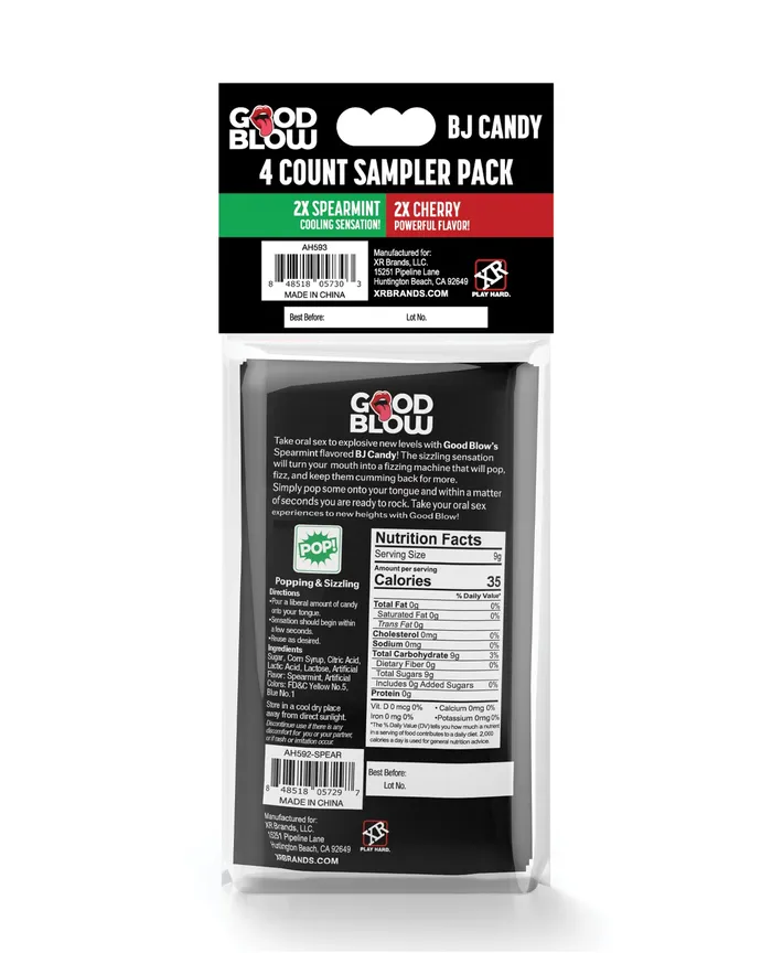 Xr LLC Enhancers Good Blow Bj Sampler Pack Pack of 4 SpearmintCherry
