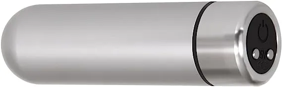 ADAM EVE Rechargeable Silver Metal Bullet Female Sex Toys