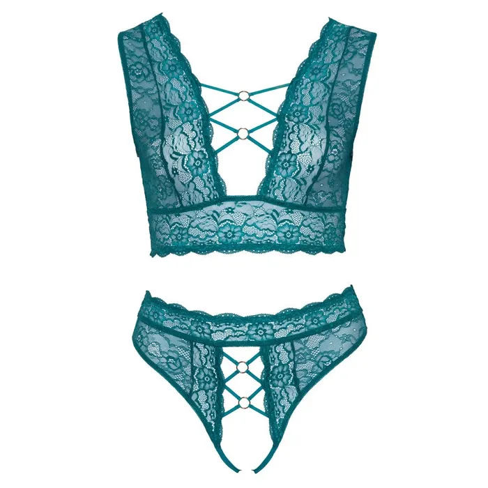 Anal Cottelli Lingerie Cottelli Curves Bralette and Crotchless Thong Set Anal Cottelli Lingerie Cottelli Curves Bralette and Crotchless Thong Set