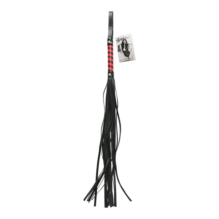 Anal Sport Sheets Sex Mischief Red Black Stripe Flogger