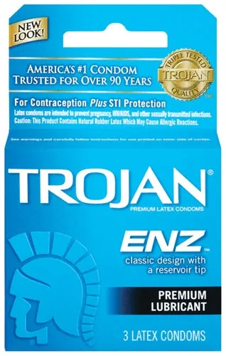 Enhancers Trojan Condoms Trojan Enz Lubricated 3 Pack