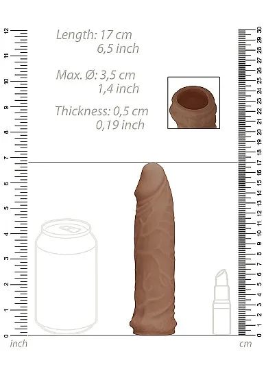 Male Sex Toys SHOTS AMERICA Realrock Penis Sleeve 6in Tan