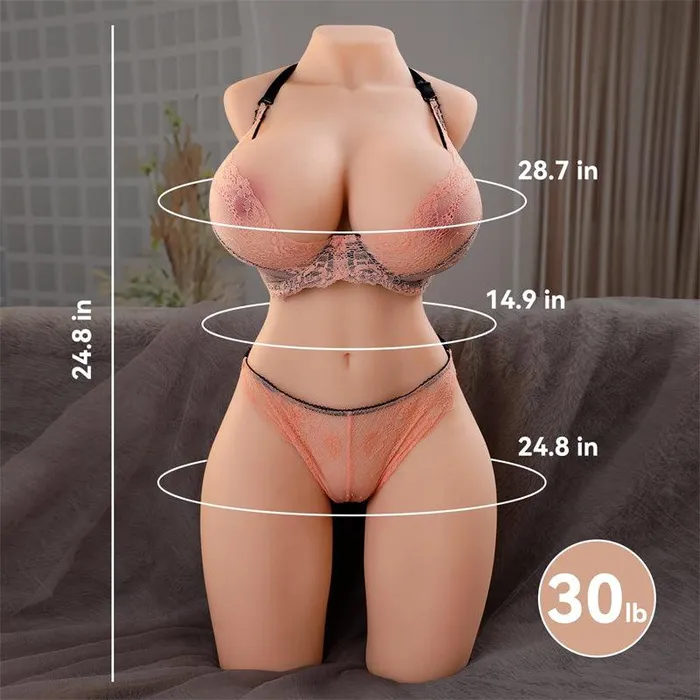 Male Sex Toys xeoxhoneyde Realistischer Brustmasturbator mini sex doll 63cm Josiah