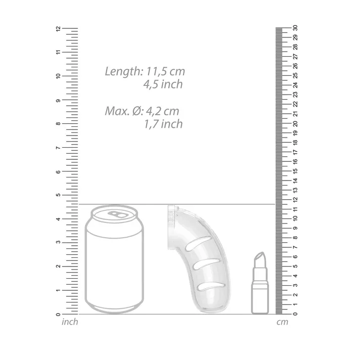 Man Cage 11 Male 45 Inch Clear Chastity Cage With Anal Plug Shots Toys Male Sex Toys
