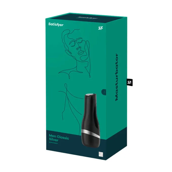 Men Classic Silver Masturbator Satisfyer Male Sex Toys