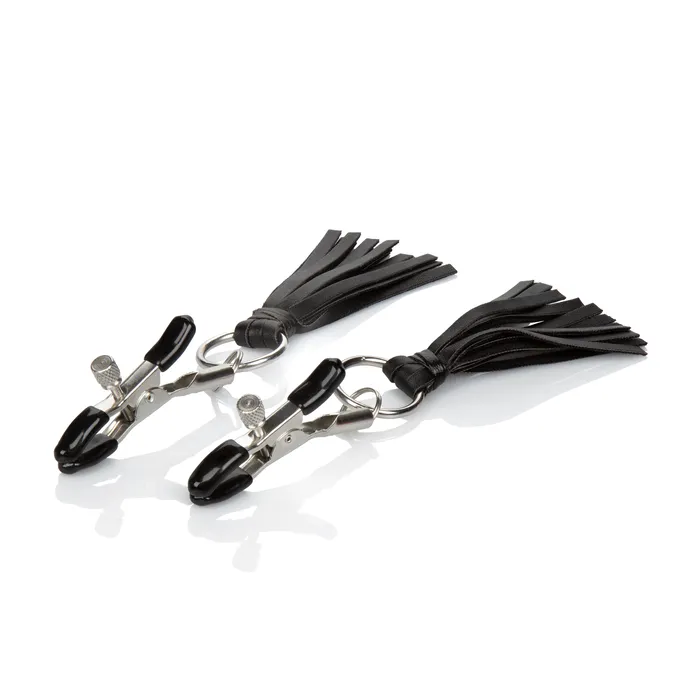 Nipple Play Playful Tassels Nipple Clamps Black CalExotics Couples