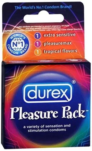 Paradise Marketing Durex Pleasure Pack 3 Pack Enhancers