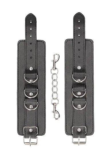 Restraints SHOTS AMERICA Bonded Leather Hand Or Ankle Cuffs W Adjustable Straps