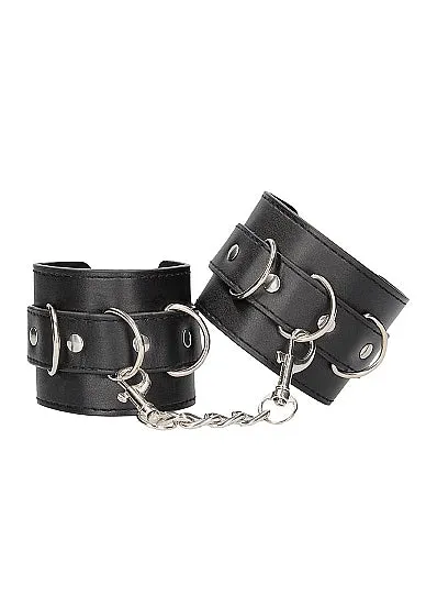 Restraints SHOTS AMERICA Bonded Leather Hand Or Ankle Cuffs W Adjustable Straps