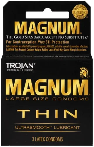 Trojan Condoms Enhancers Trojan Magnum Thin 3 Pack