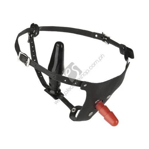 VACULOCK Leather Ultra Harness Doc Johnson Female Sex Toys