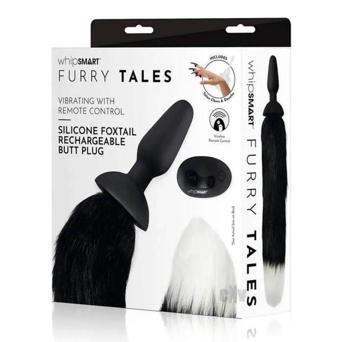 Whipsmart Anal Furry Tales Vibrating Black Foxtail Butt Plug With Remote Whipsmart Anal Furry Tales Vibrating Black Foxtail Butt Plug With Remote